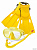 Комплект для плавания: маска, трубка, ласты INTEX 55655 (38-40см)